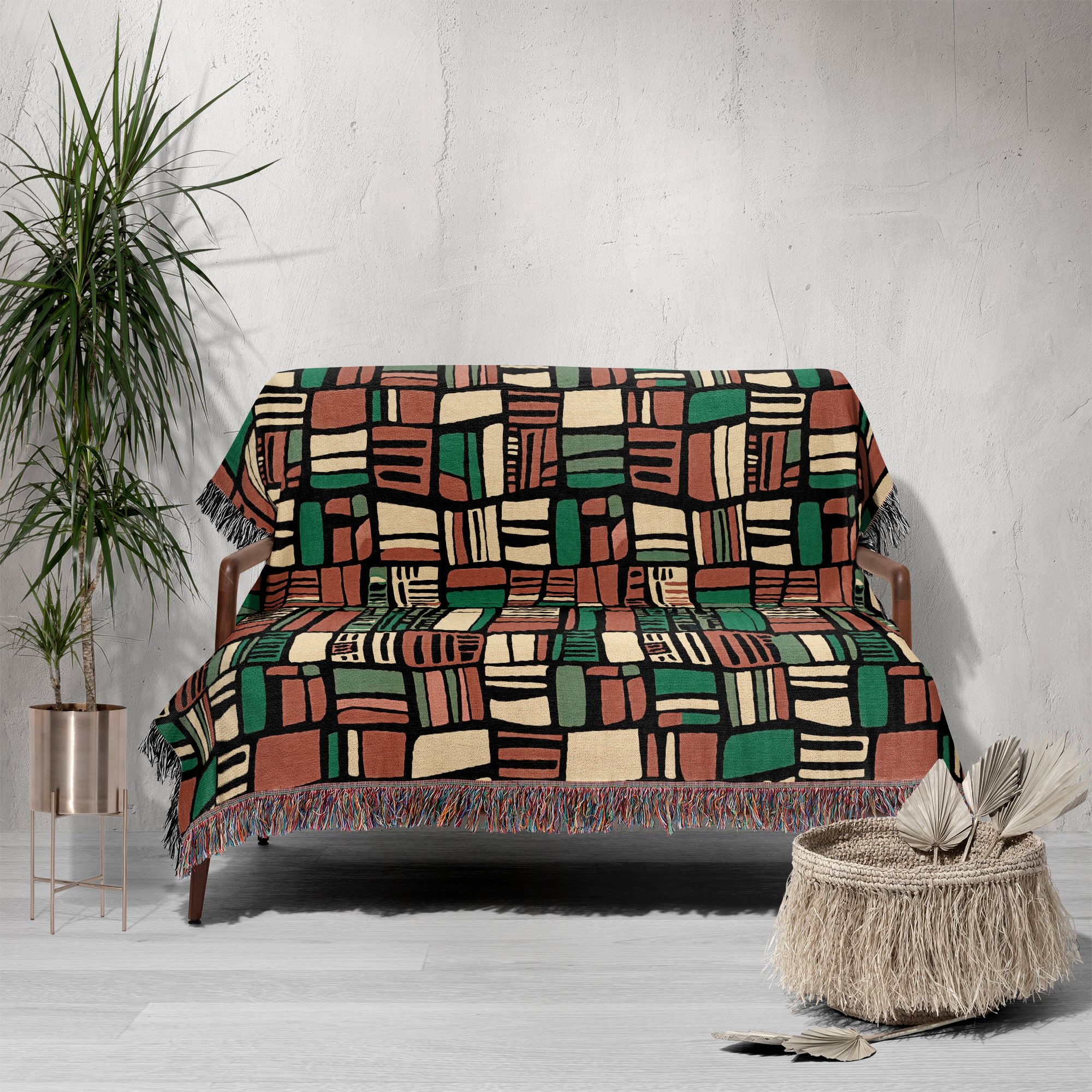 African Elegance Charm Woven Blanket